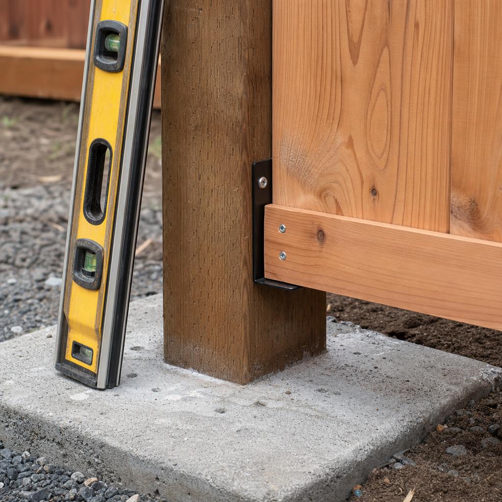 Fence post and panel detail